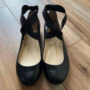 Jessica Simpson Mandayss black ballet shoe SZ 9M